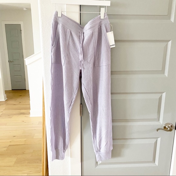 NWT Splendid Firestone Ribbed Waffle Knit Drawstring Joggers Sweatpants - Picture 3 of 6